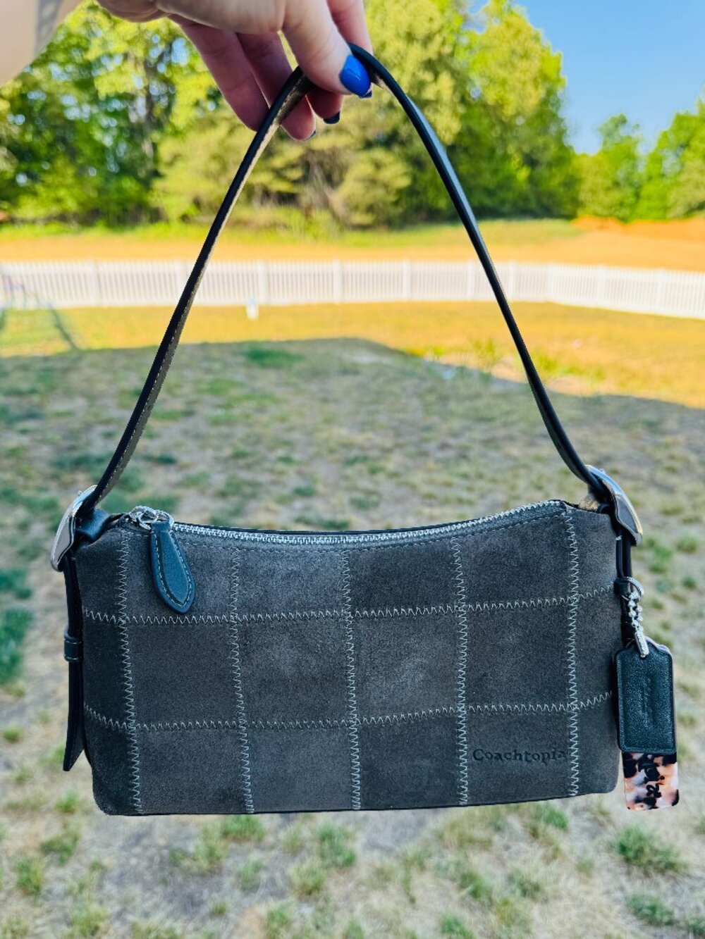 Coachtopia Alter/Ego Small Slouchy Shoulder Bag in Olive Suede, NWT
